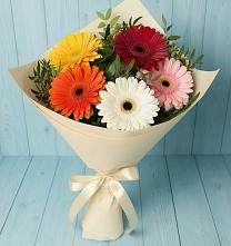 Букет цветов из:  Герберы в Горном Новосибирской области
