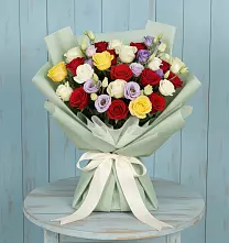 Букет цветов из:  Розы #REPLACE_PRED# Горном Новосибирской области