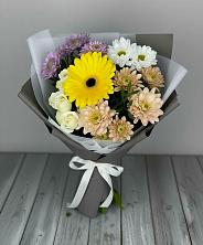 Букет цветов из:  Розы, Герберы и Хризантемы в Горном Новосибирской области