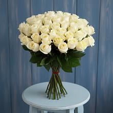 Букет 51 Белая роза Эдлесс Лав #REPLACE_PRED# Горном Новосибирской области