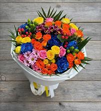 Букет цветов из:  Розы и Хризантемы в Горном Новосибирской области