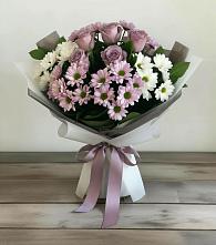 Букет цветов из:  Хризантемы и Розы #REPLACE_PRED# Горном Новосибирской области