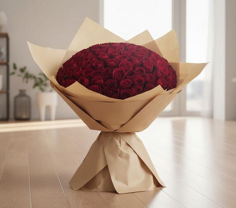 Букет 101 Красная роза в Горном Новосибирской области