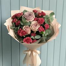 Букет цветов из:  Гвоздики и Розы #REPLACE_PRED# Горном Новосибирской области