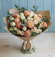 Букет цветов из:  Альстромерии и Розы в Горном Новосибирской области